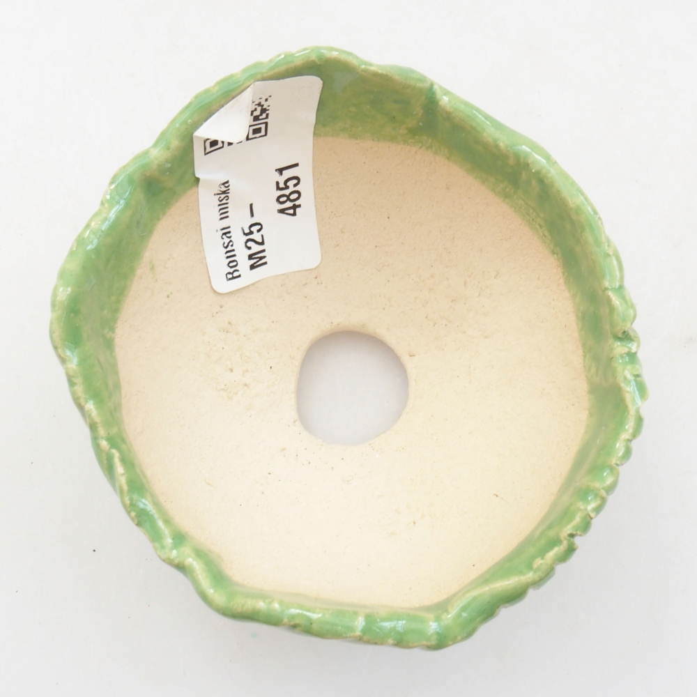 Concha de cerámica 7,5 x 7 x 4,5 cm , color verde