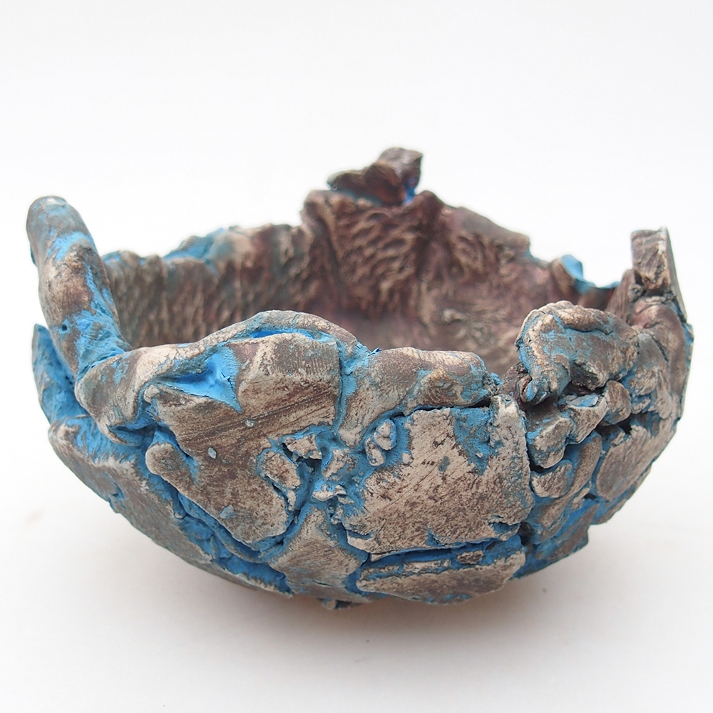 Concha de cerámica 11 x 11 x 7,5 cm , color azul