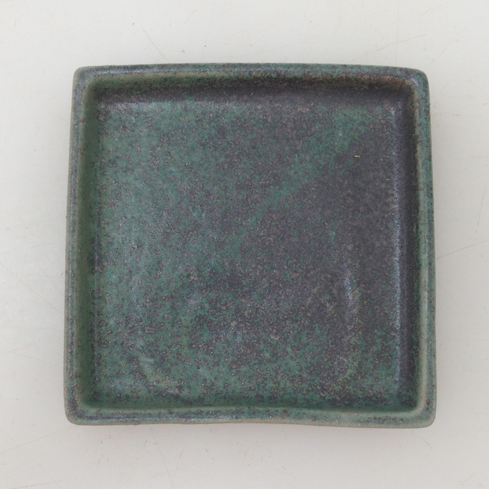 Platillo bonsái cuadrado S - 8 x 8 x 1 cm - verde