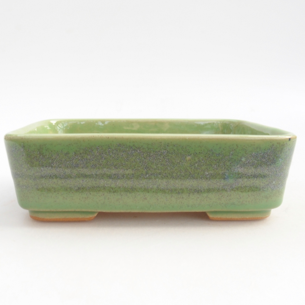 Cuenco bonsái de cerámica 14,5 x 10,5 x 4,5 cm, verde
