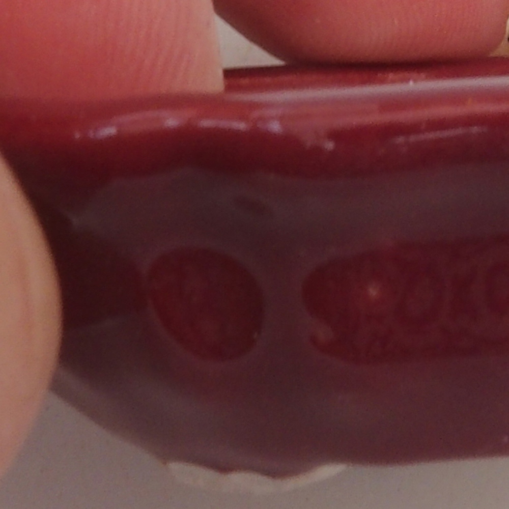 Mini cuenco bonsái 5 x 5 x 1,5 cm, color burdeos