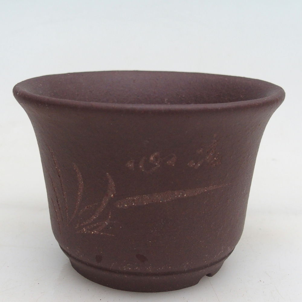 Cuenco bonsái de cerámica 9,5 x 9,5 x 6,5 cm, marrón