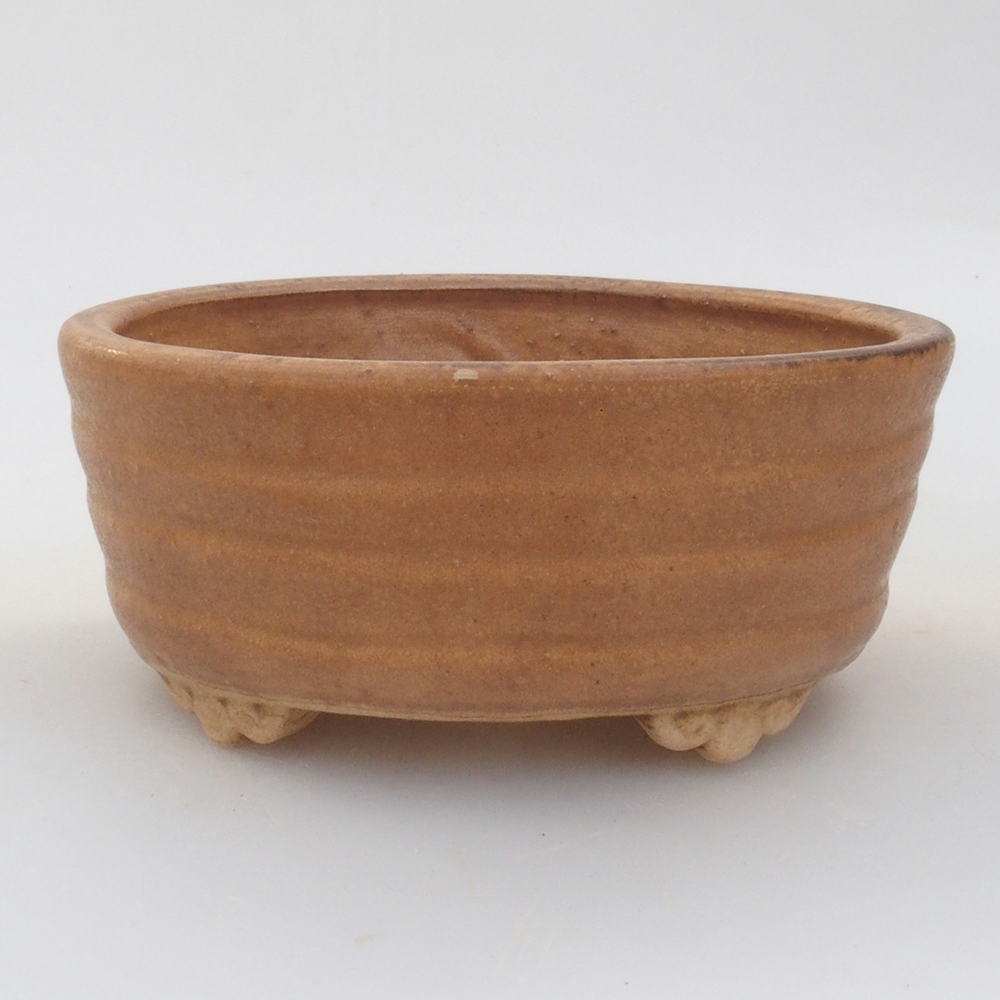 Cuenco bonsái de cerámica 10 x 8,5 x 4 cm, marrón