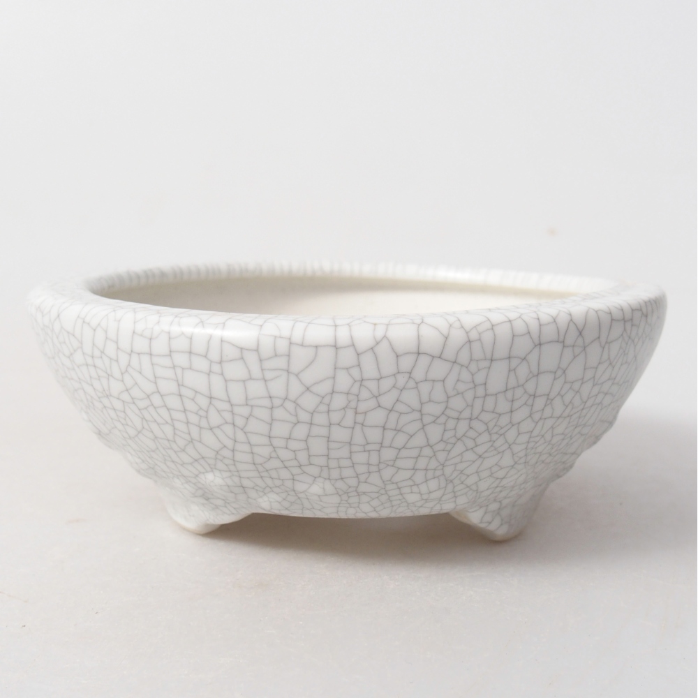 Cuenco bonsái de cerámica 11,5 x 11,5 x 4,5 cm, color raku