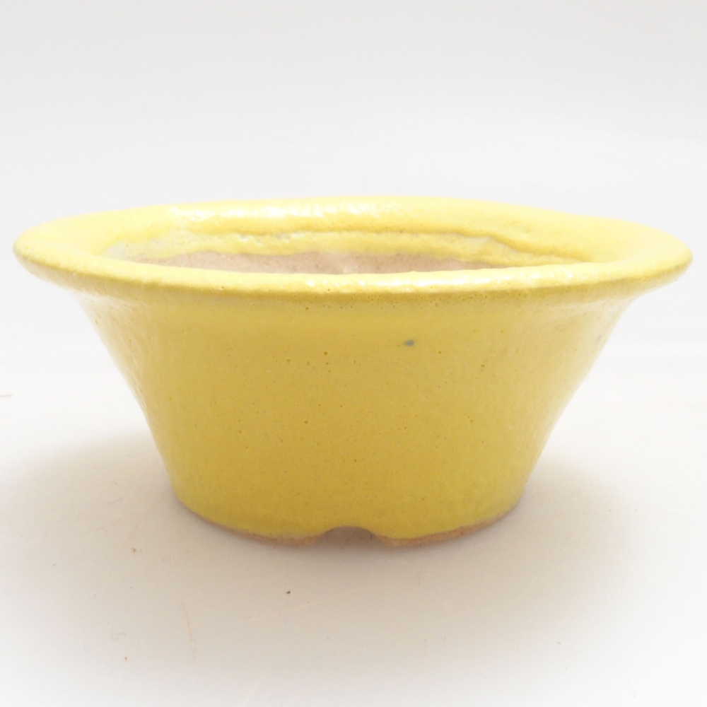 Cuenco bonsái de cerámica 7 x 7 x 2,5 cm, amarillo