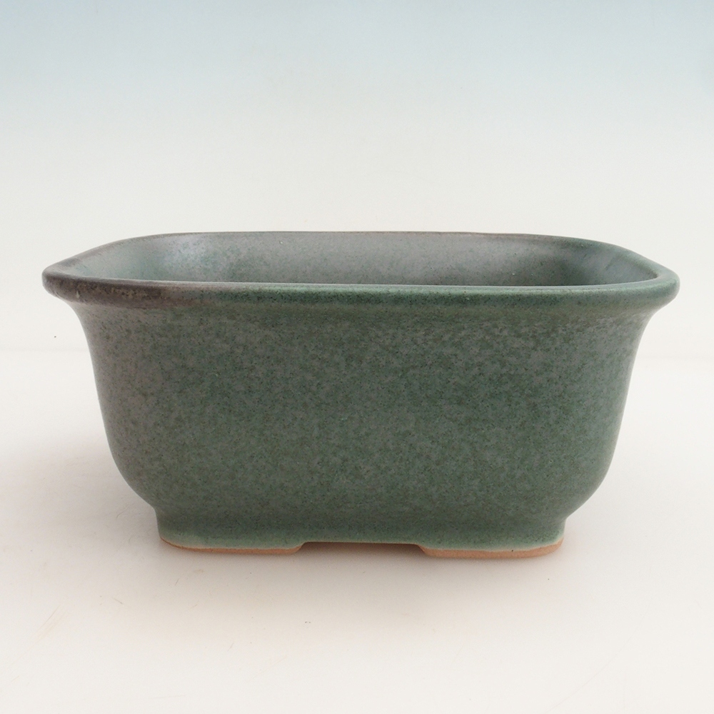 Cuenco bonsái + platillo H36 - 17 x 15 x 7,5 cm - verde