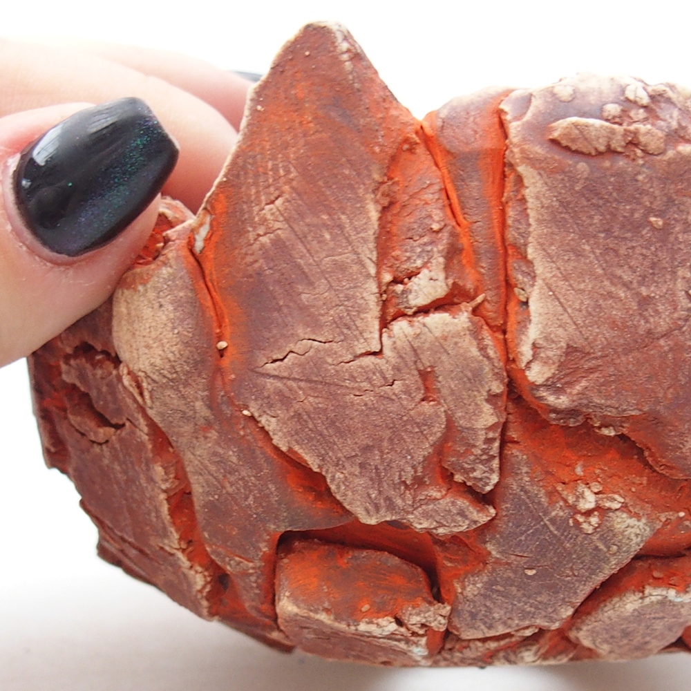 Concha de cerámica 11 x 11 x 6,5 cm , color naranja