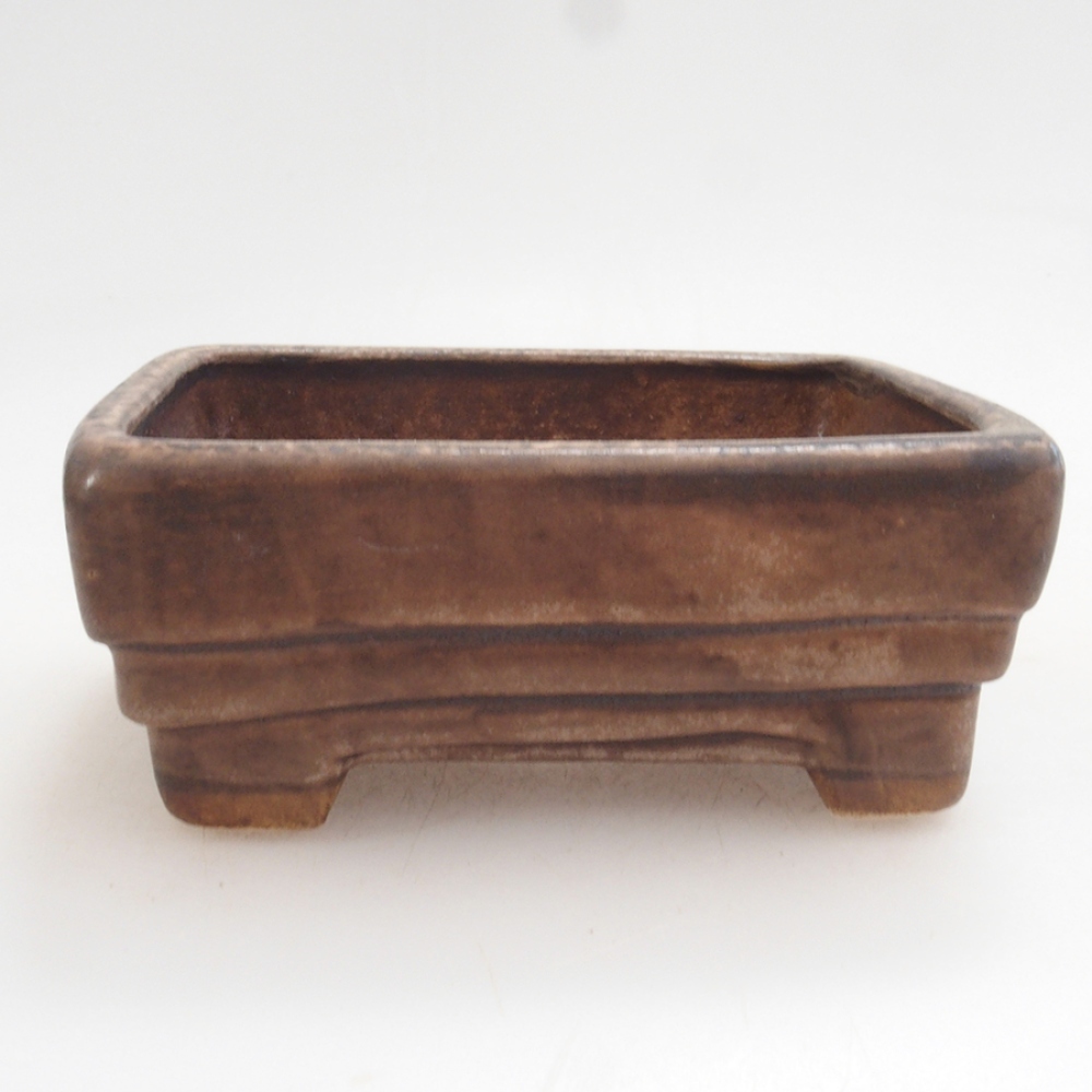 Cuenco bonsái de cerámica 10 x 8,5 x 4 cm, marrón
